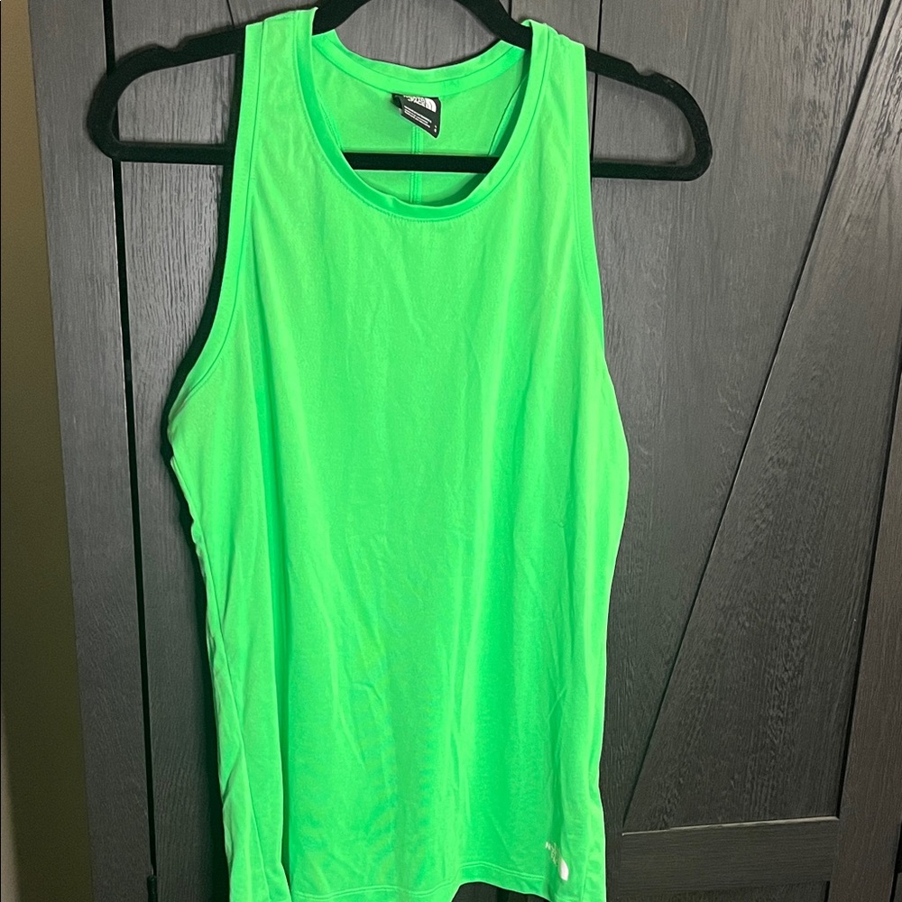 The North Face Neon green tank top